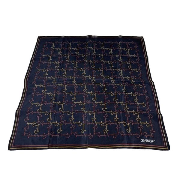 Givenchy Accessories - Vintage Givenchy Signature Silk Scarve in
Black